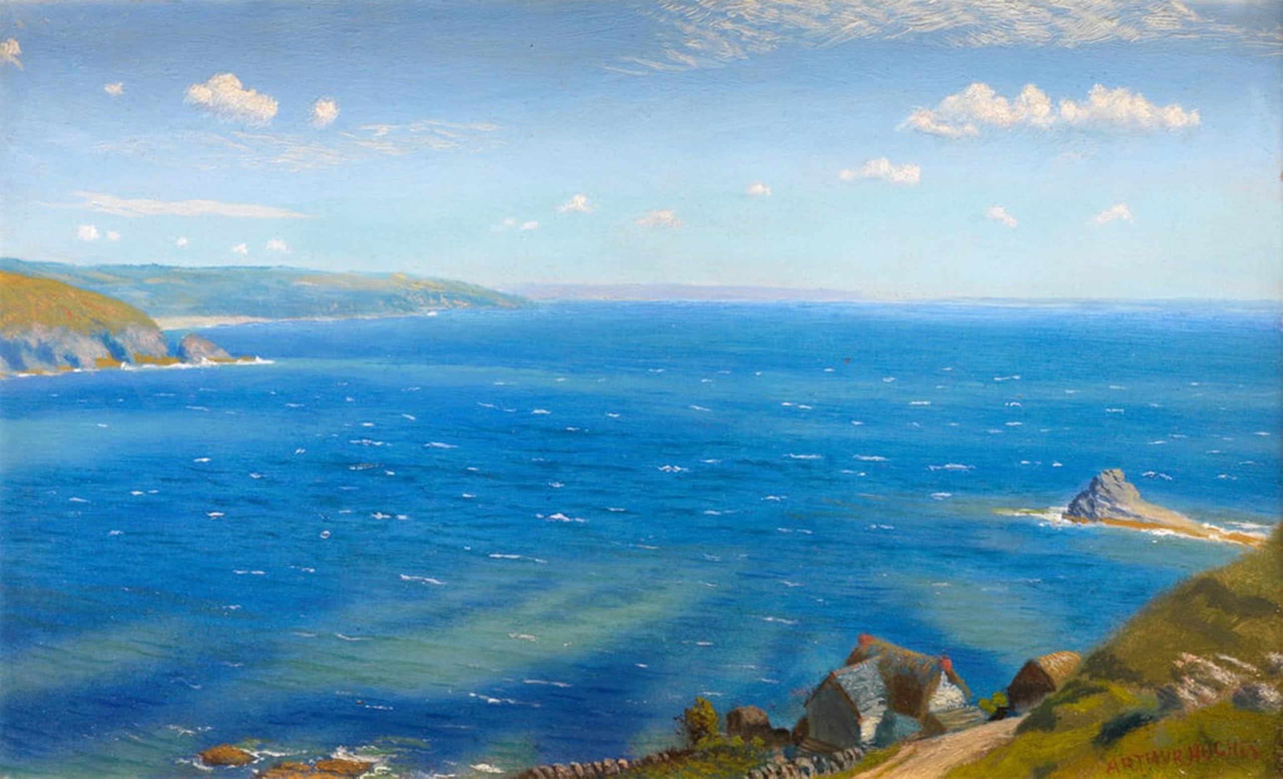 Toile murale abstraite Hannafore West Looe, impression d'artiste 60x90cm