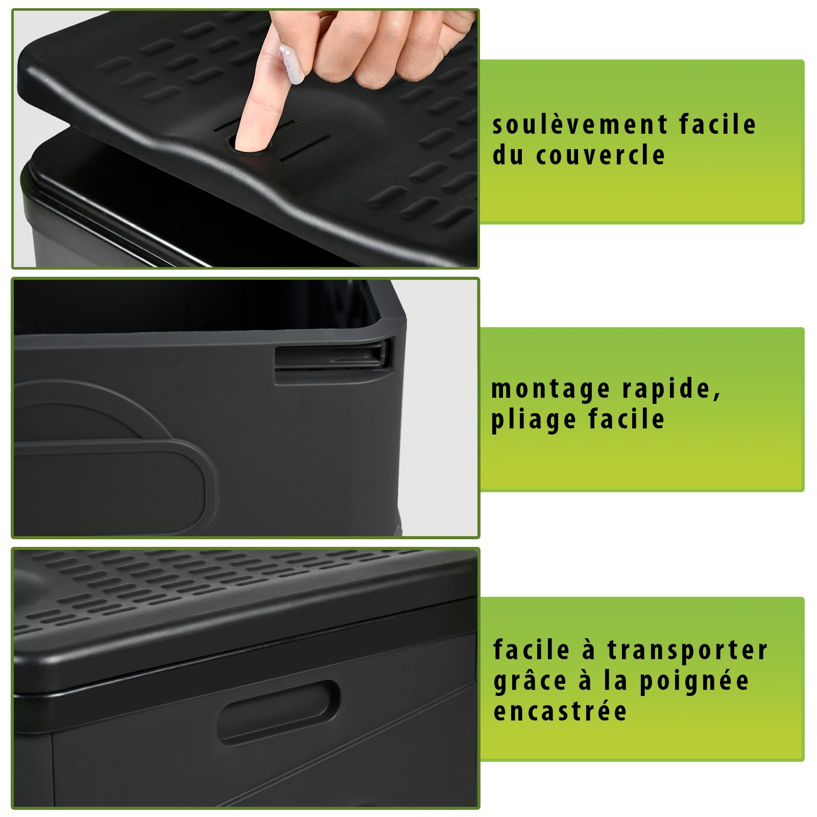 Montafox Toilette Portable Camping Max 150 kg Toilettes Mobiles WC Toilettes Pliables Sèches Séparées 12 Sachets Stables