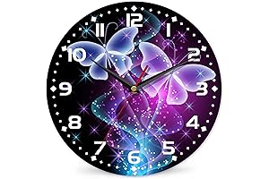 Wonderful Abstract Butterfly Under Starry Sky Wall Clock