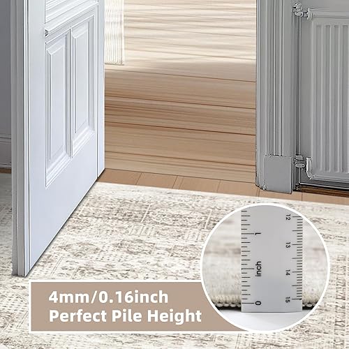 Miniatura 42 de Alfombra abstracta moderna de 3 x 5, antideslizante, resistente a las manchas, lavable, con respaldo de goma, alfombra de suelo que no desprende