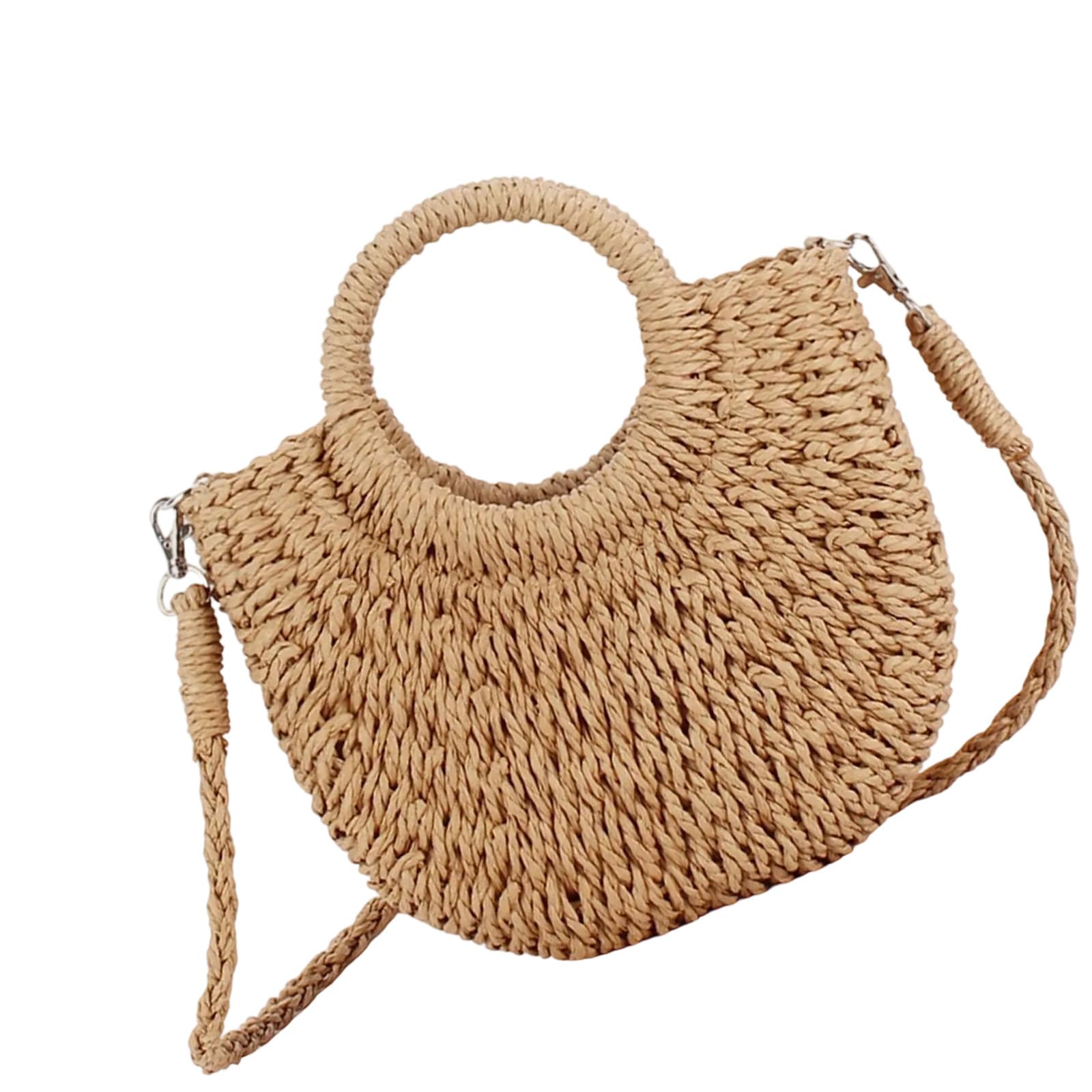 Bandolera de paja creativa y funcional con cordón, bolsos de hombro para mujer que brindan comodidad y estilo. Bolso bandolera de moda