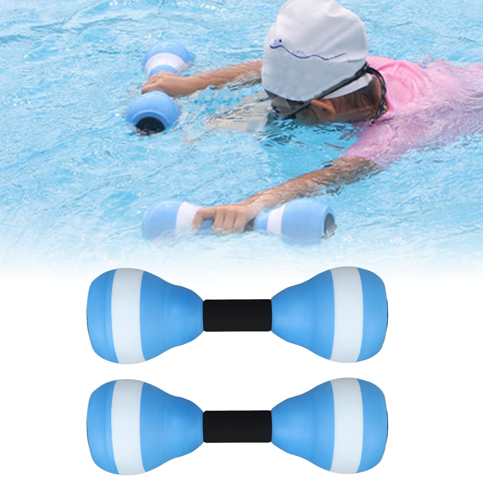 Lot De 2 Haltères Aquatiques – Mousse EVA Haute Densité, 27,4 X 15 Cm, 223 G, Pour Aquagym, Enfant Et Adulte