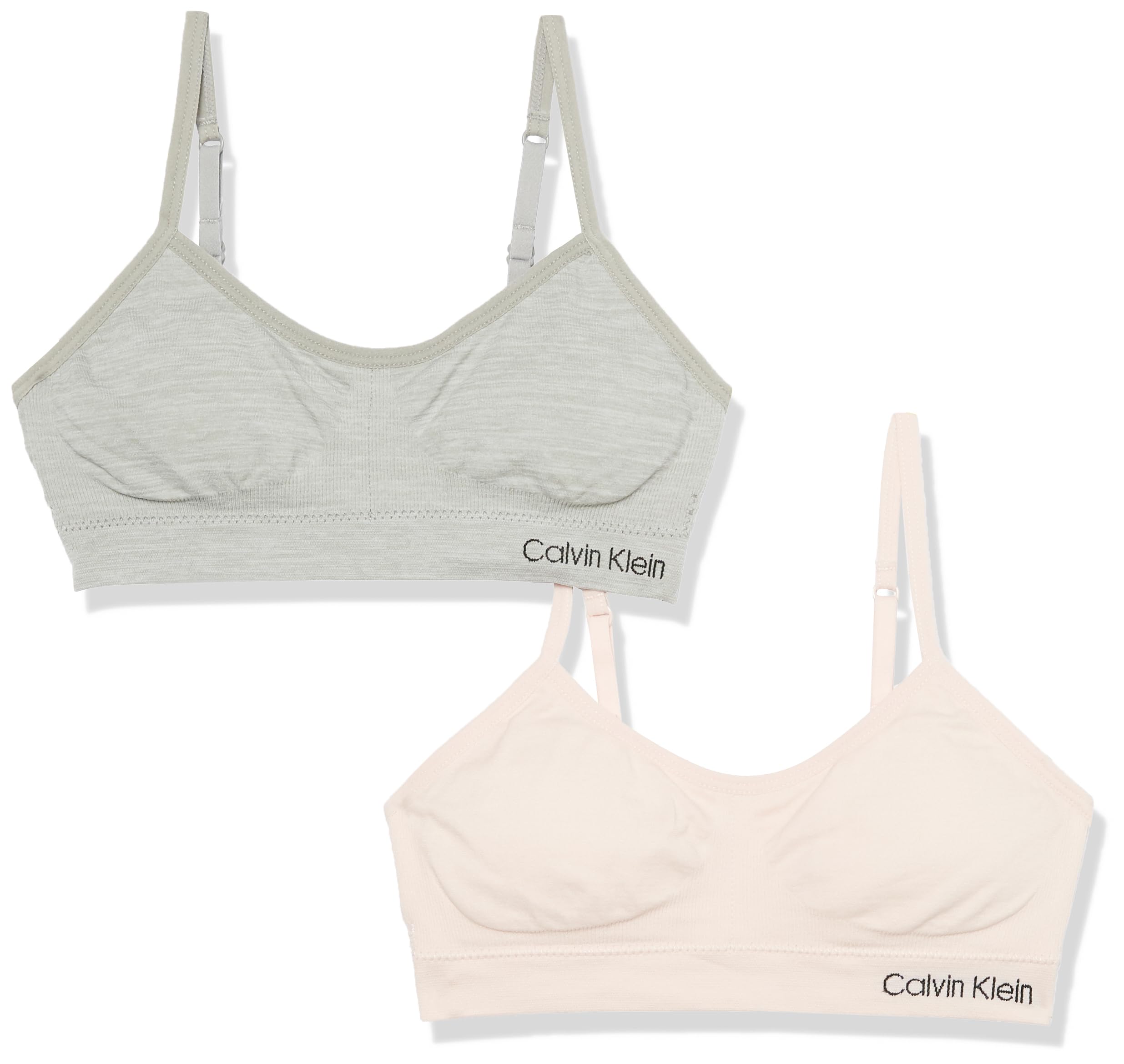 Calvin Klein Kids Girls' Seamless Wirefree Bralette 2-Pack