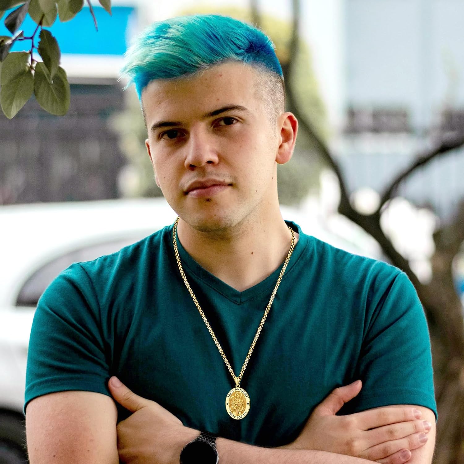 Saint Necklace S925 Sterling Silver Patron St Amulet Medal Protection Pendant Jewelry for Men Women - Image 7