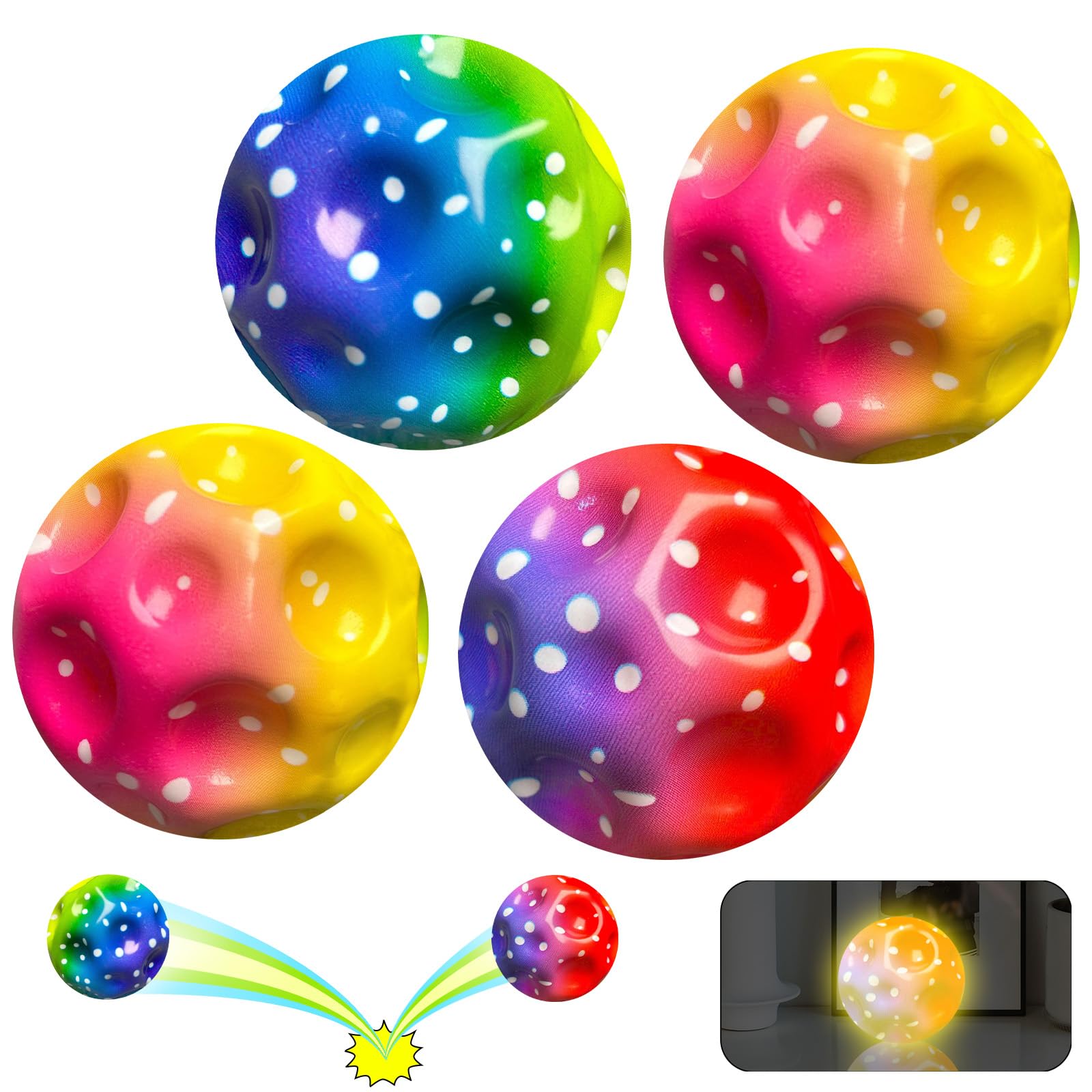 Hot Pink Space Ball – Hüpfball Mit Hoher Sprungkraft, Aus Robustem Schaumstoff, Für Kinder & Haustiere