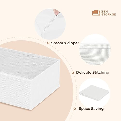 Miniatura 6 de Organizadores de cajones resistentes (paquete de 12)  Organizadores de cajones de tela y divisores para organización de guardería, organizadores de