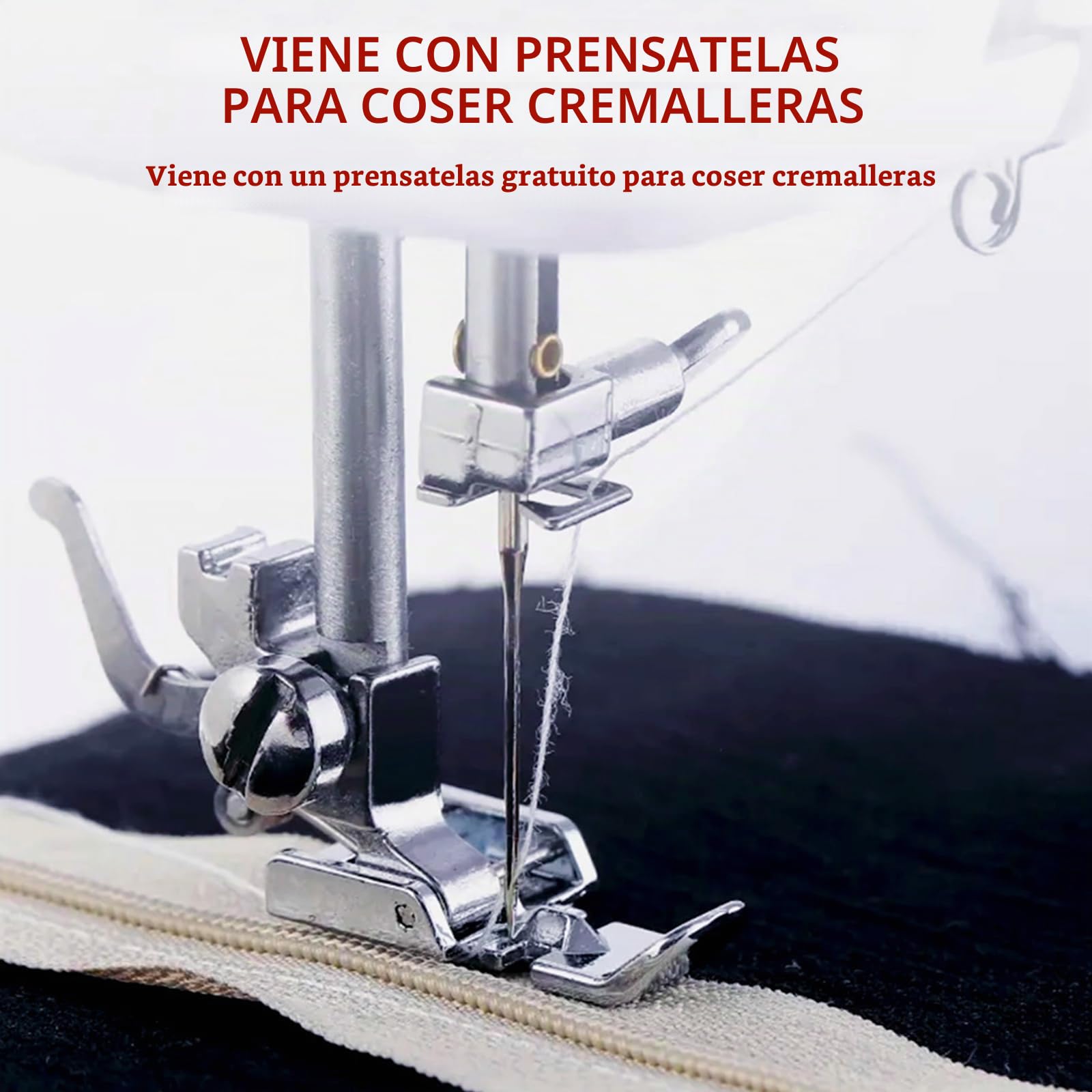 728 Máquina de Coser Portátil Eléctrica Compacta para Hogar, 14 Puntadas Integradas, Fácil Uso con Luz LED, Mini Costura Electrica para Jeans (Incluye Accesorios de Costura)