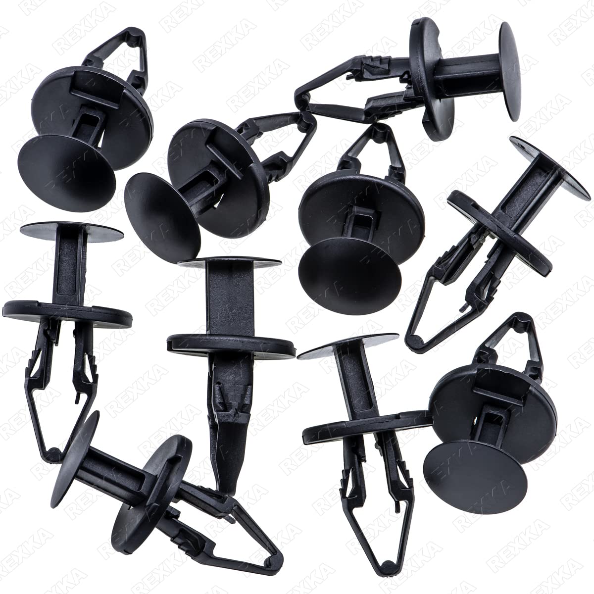 Rexka 10pcs Cowl & Fender Liner Push-Type Retainer for Ford W712196-S300 Edge Escape F-150 GM 11589293 Buick Century, Lacrosse Regal, Cadillac,