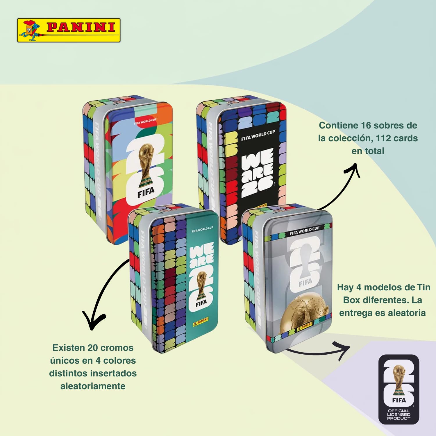 Panini FIFA World Cup 2026 Cromos Classic Tin Box 10 Sobres Colección Oficial 4 Modelos