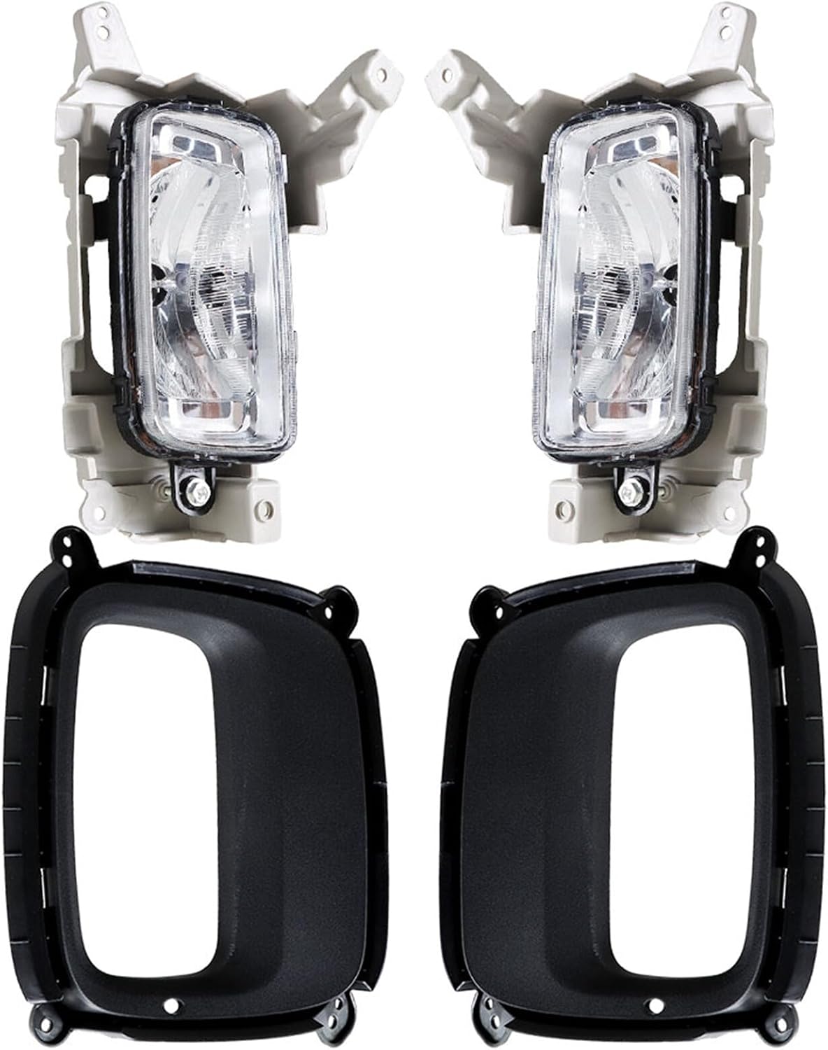 Silscvtt Fog Lights Replacement for Kia Sorento 2014 2015 Clear Lens with Bulbs Bezel Front Driving Fog Light Left+Right Side
