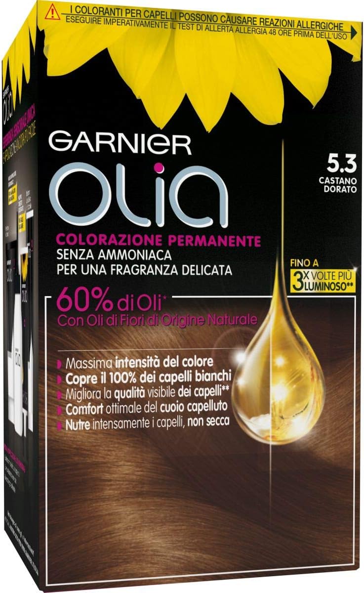 Garnier Olia permanent colouring and bleaching 5.3 Castano Dorato