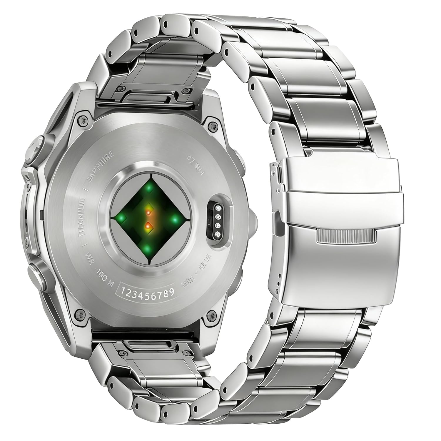 Abanen Titanium Watch Band with Flip-Lock Folding Clasp for Garmin Fenix 8 Tactix 8 epix Pro Enduro 22mm