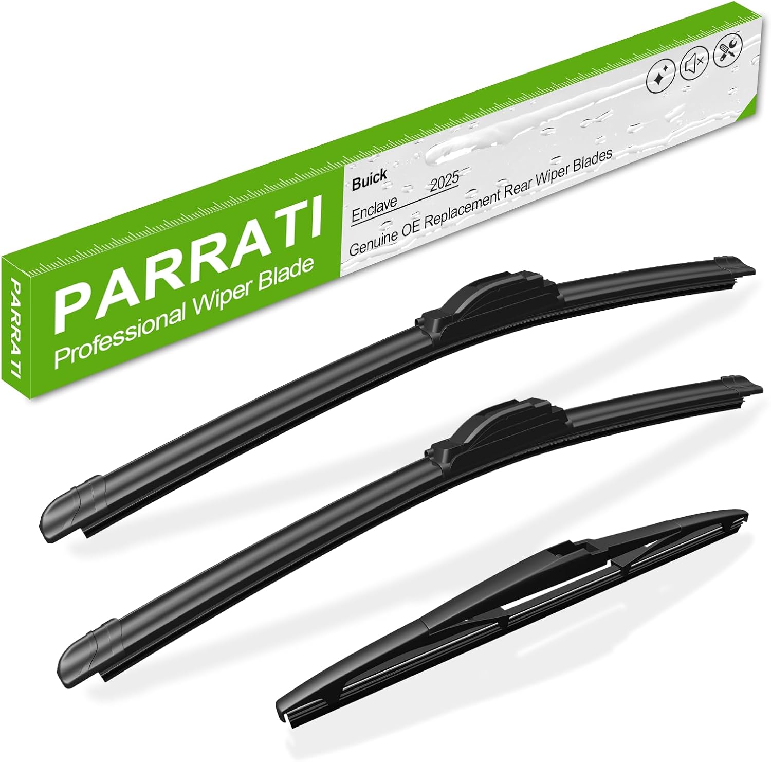 PARRATI® 3PCs Windshield Wiper for Buick Enclave 2025/Chevrolet Traverse GMC Acadia 2024-2025 Exact Replacement - 24+20+11 - All Season Graphene Coating Quiet Streak Free