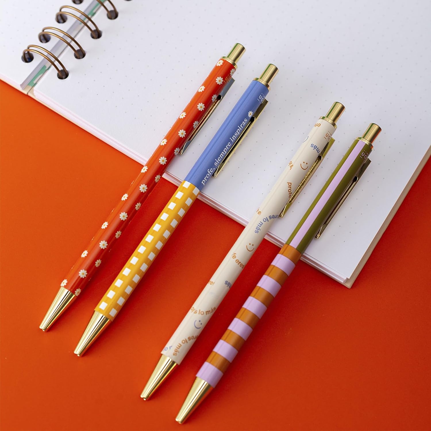 UO Set of 2 Ballpoint Pens Always Inspired Blue and Black Ink Smooth Writing and Elegant Design Teacher Gift