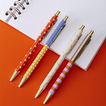 UO Set of 2 Ballpoint Pens Always Inspired Blue and Black Ink Smooth Writing and Elegant Design Teacher Gift