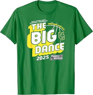 Oregon Ducks March Madness 2025 Men's Basketball Dance Green T-Shirt