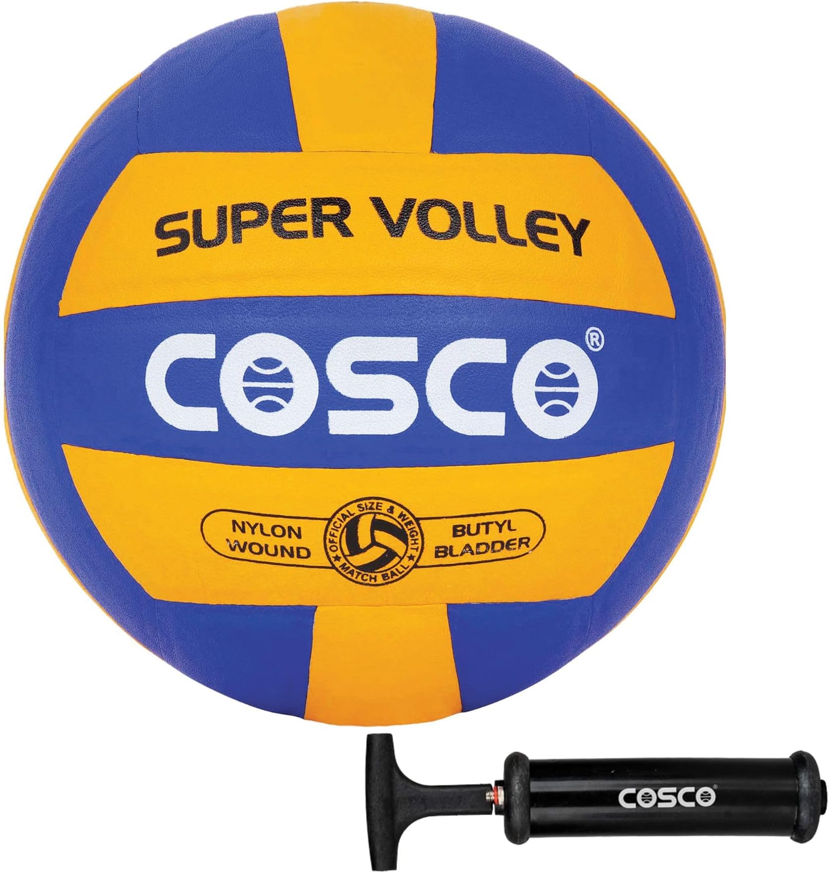 Super Volley Volleyball with Hand Pump, Blue