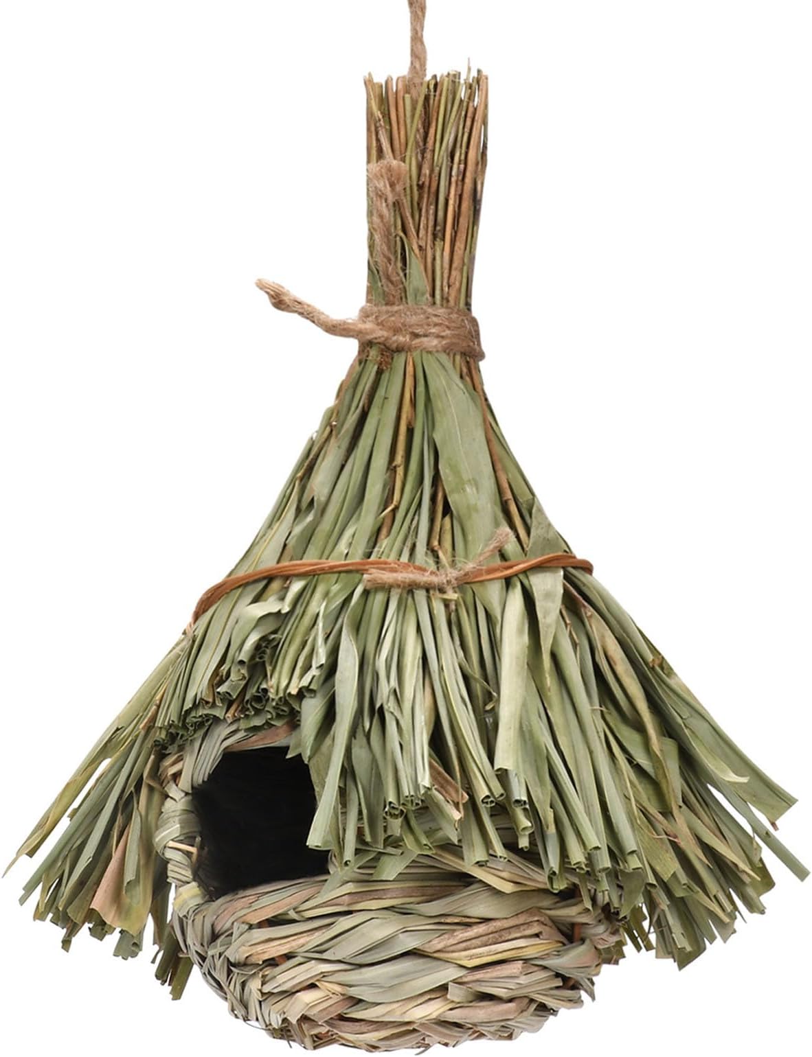 Tazweeq Bird House,Handmade,Natural Bird Nest,Hand Woven Hanging Bird House,Natural Breeding Place,for Garden,Outdoor,Tree,Suitable for Parakeets,Parrot,1pac