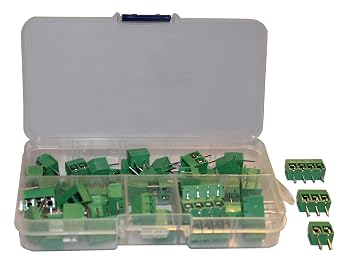 Screw Terminal Block Kit 5mm Pitch 2, 3, 4 Pole 40 pcs By QSU