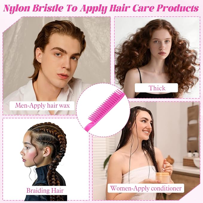 Set de 4 Peines para Cabello 3 Filas Nylon miniatura 3