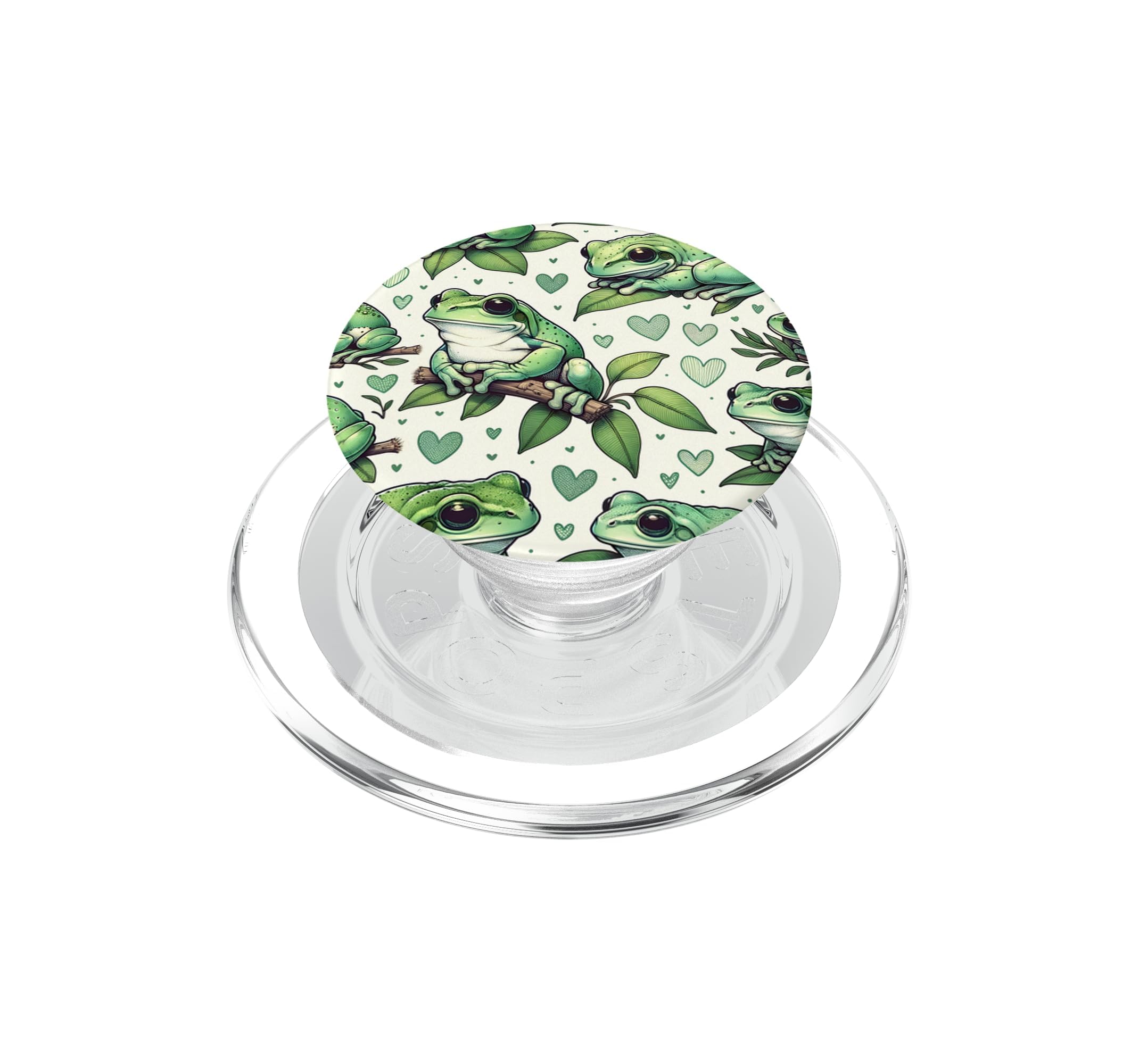PopSockets PopGrip pour MagSafe support téléphone grenouilles blanches