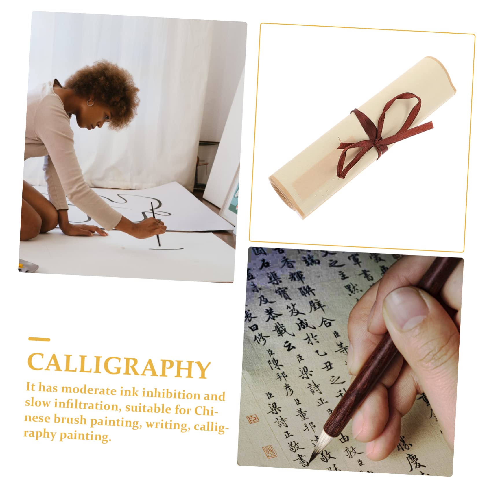 WANDIC Parchemin Suspendu Blanc, 6 PCS Parchemin De Peinture Vierge