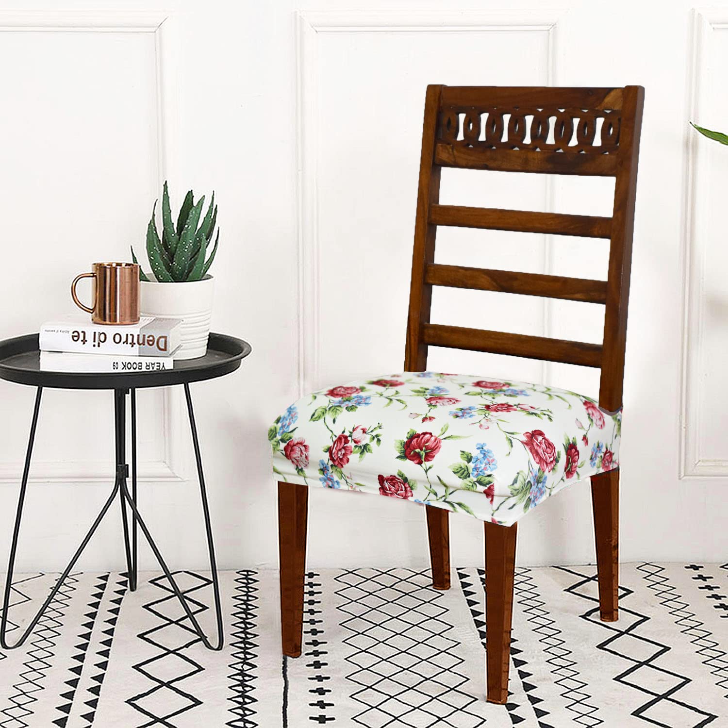AMAZE ATTIRES Universal Size Dining Chair Seat Cover Set of 6 Seater pcs are Easily Washable Strechable and Comfortable for Dining Room Home Decor Slip Cover (Red Floral),Spandex (B0B63CL14G) Amazon Price History, Amazon Price Tracker