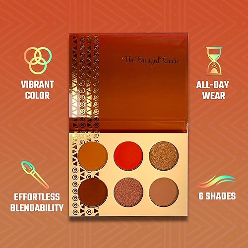 Juvia's Place Palette The Chocolates - Tan, Auburn, Shades of 6, Rich Dark Chocolate Palette, Professional Eye Makeup, Pigmented, Makeup Palette for Eye Color & Shine(Golden and Rustic)