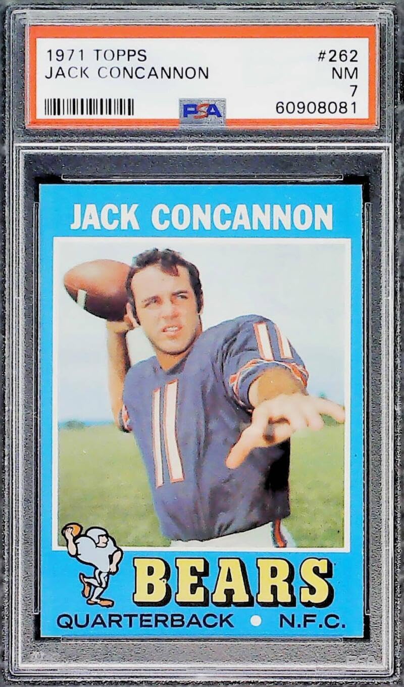 1971 Topps Football #262 Jack Concannon Chicago Bears PSA 7 NM Trading Card