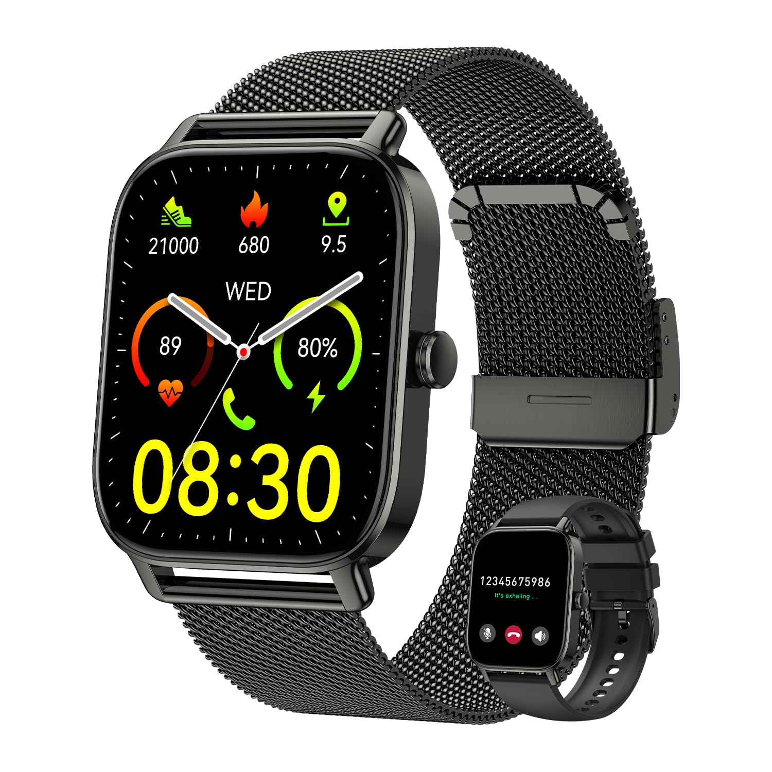 Smart Watch for Women Fitness Tracker: Make Answer Call Waterproof Running Smartwatch Android Phone iPhone Samsung Compatible Digital Mens Watches