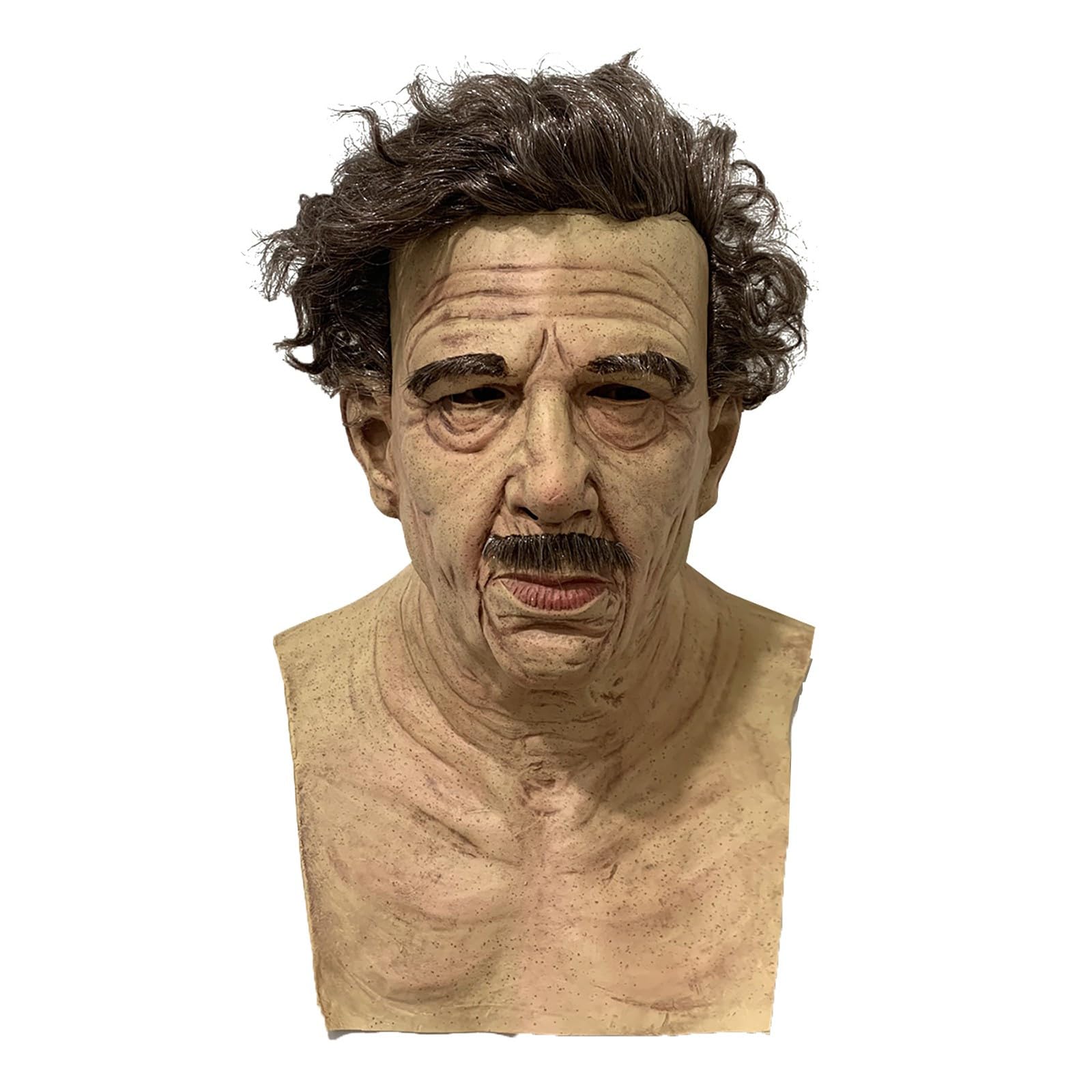 Halloween Creepy Mask, Old Man Face Covering For Masquerade Silicone Halloween Mask Scary Mask Realistic Masks Adults Latex Masks Men Face Cover Costume Props For Adults (009 Man,One Size)