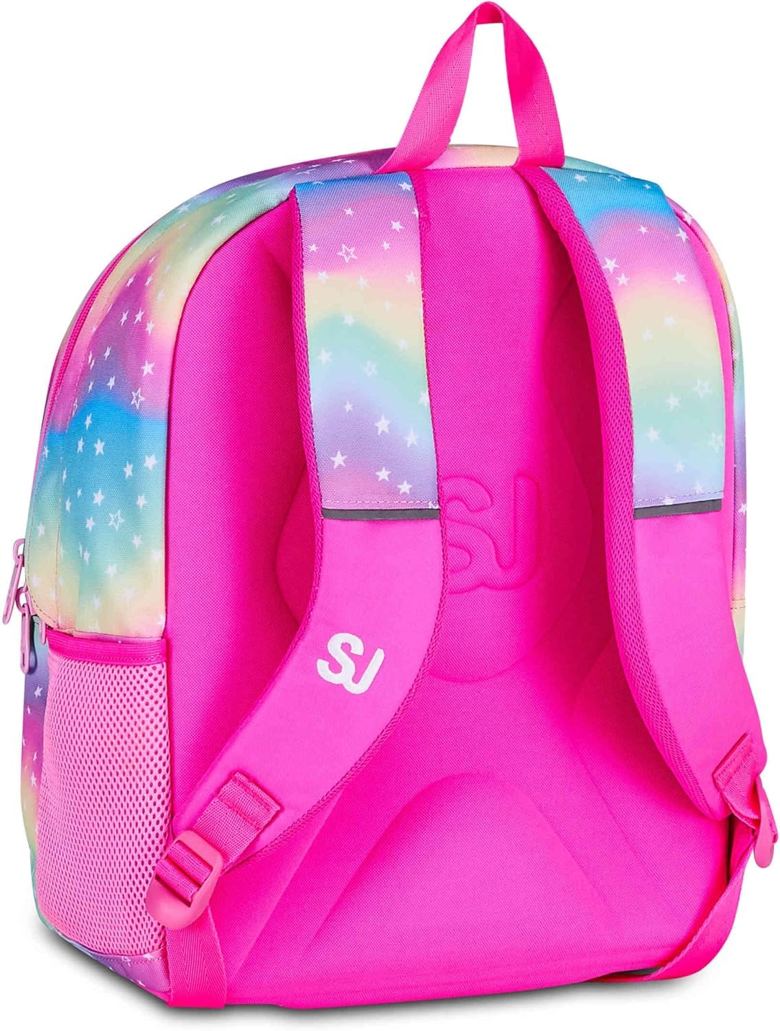 SJ GANG STYLE JAM GANG Zaino Scuola Advanced SOFT POUCH GIRL, Doppio Scomparto, Applicazione zainetto 3D su tasca frontale, Tasca laterale portaborraccia. CON ASTUCCIO 3 ZIP COMPLETO DI COLORI