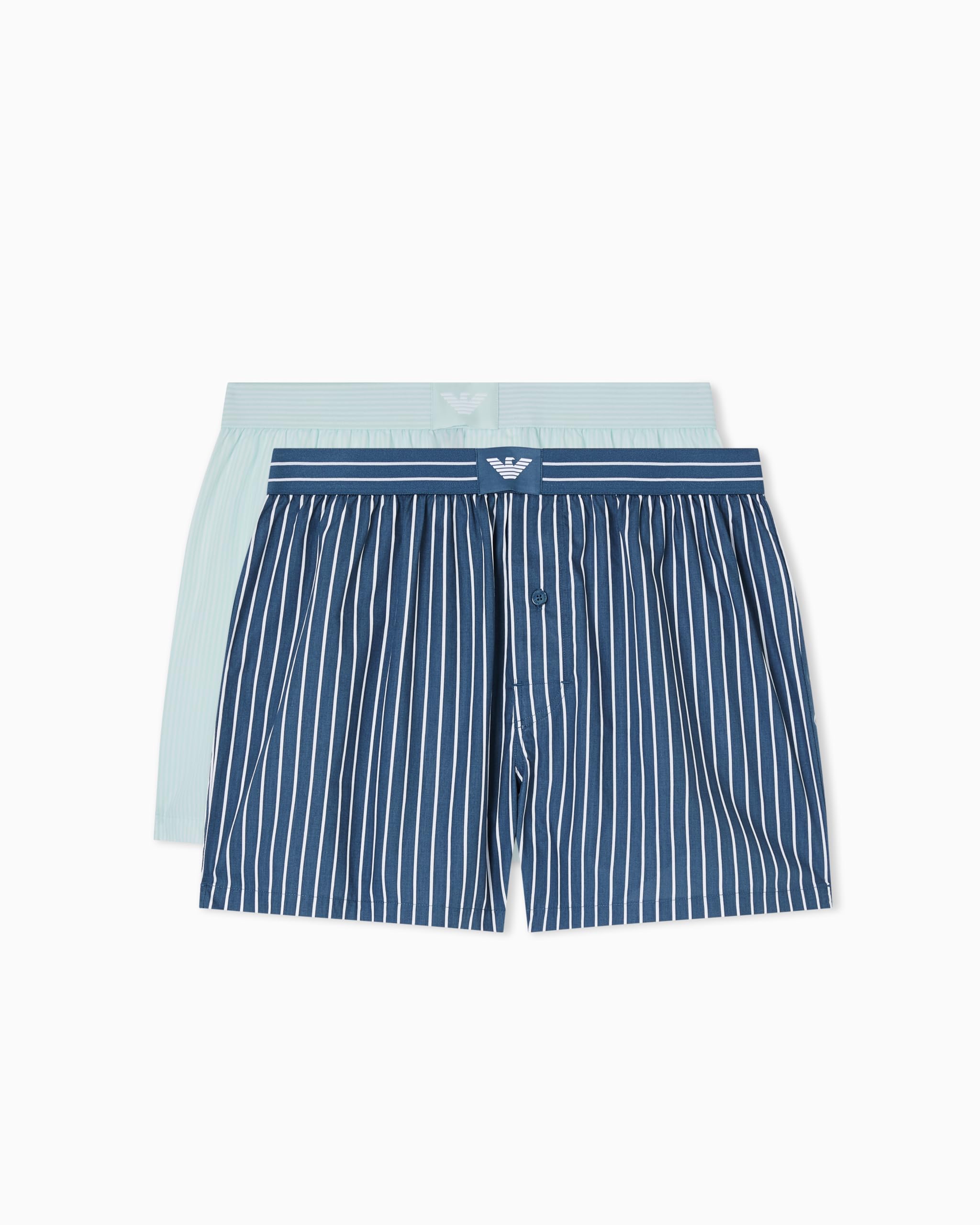EMPORIO ARMANI Men's LOGOLABEL 2-Pack Boxer Blue L