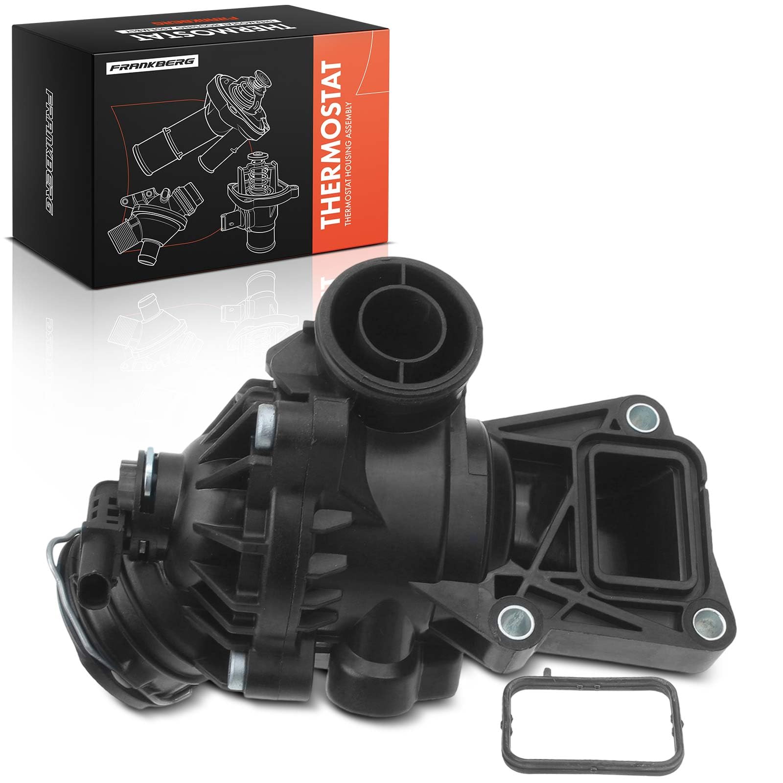 Frankberg Termostato del liquido di raffreddamento 103°C 2 Poli | A2762000115, Compatibile con: CLS Shooting Brake X218, Classe S V222 W222 X222, SL R231, Classe C Coupé C204, Classe C W204