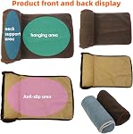 Neck Pillow for Recliner (25x13in) Adjustable Wool Neck Roll, Non-Slip Headrest Sofa Cushion Travel Pillow for Neck and Head Support (Brown)
