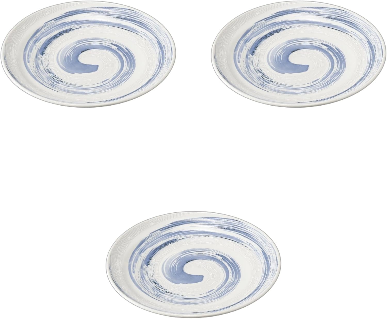 Set of 3, Konobiki Clear Flow Pasta Plate, 10.1 x 1.3 inches (25.6 x 3.2 cm) | Setomonohonpo