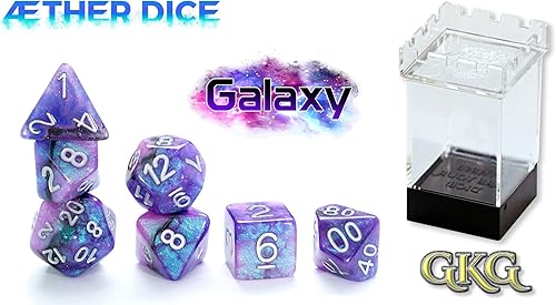 Miniatura 5 de Gate Keeper Games & Dice Gate Keeper Aether Dice: Eternity - Juego de dados de 7 piezas, juegos de Gate Keeper