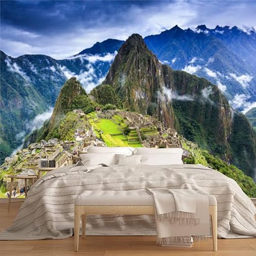 Miniatura 2 de Mural de lienzo moderno 3D Machu Picchu Perú despegar y pegar, autoadhesivas, autoadhesivas, para sala de estar, dormitorio de niños, decoración del