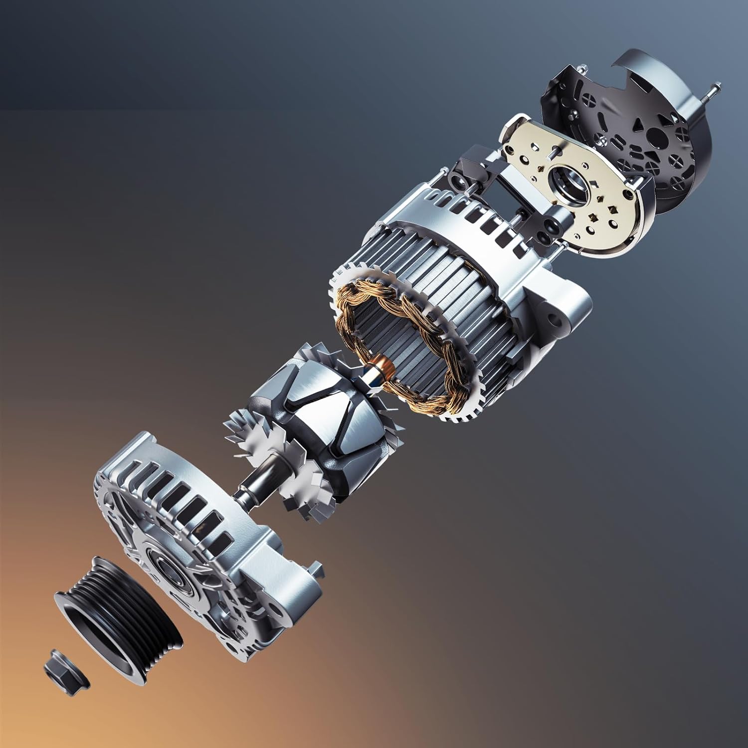 VEVOR Car Alternator 84143543, Fit for Chevy Express 2500 V6 4.3L, V8 6.0L 2018-2019, GMC Sierra 1500 2014-2016, Yukon 2015-2019, Automotive Replacement Alternator 104211-8340, 22747894, TN1042119110