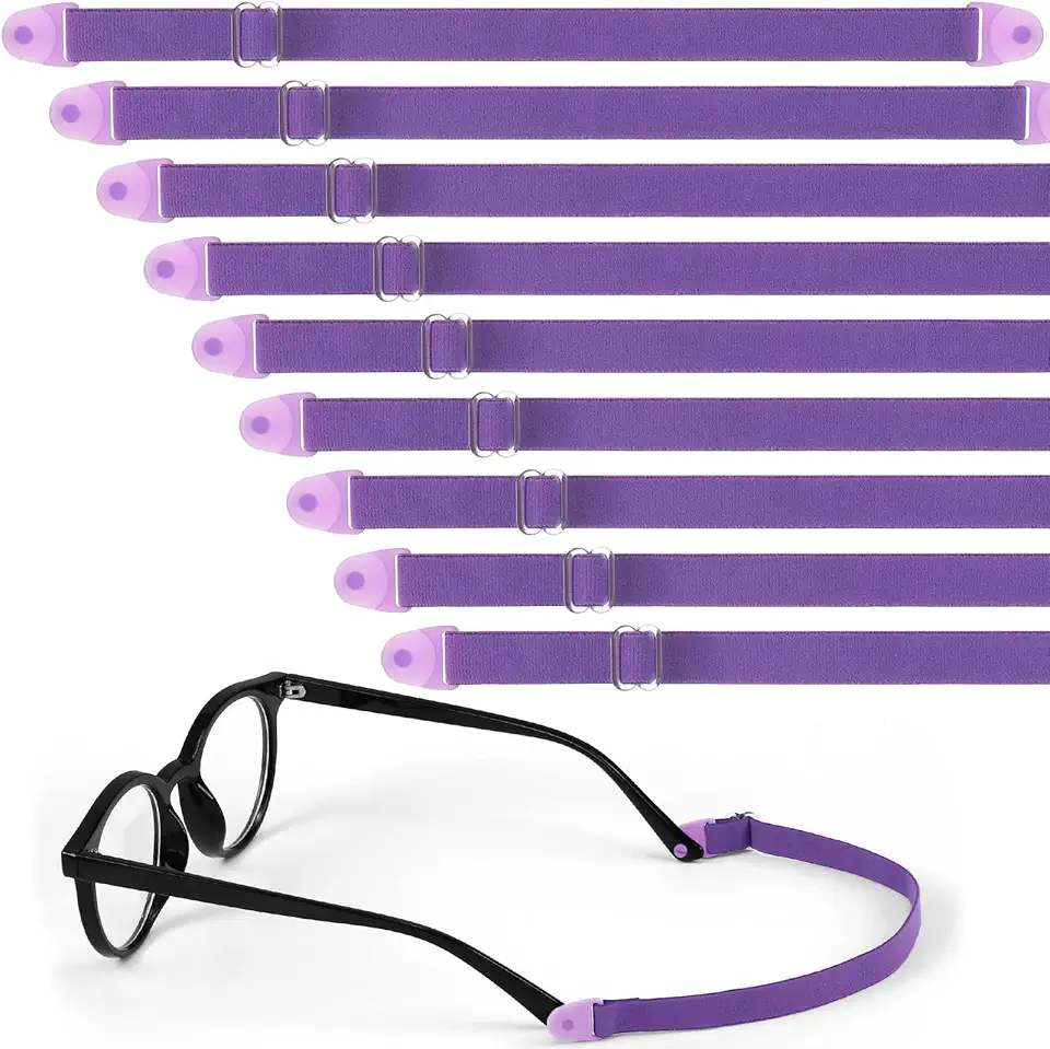 Pacote com 6 tiras ajustáveis para óculos infantis, pulseira elástica para óculos esportivos, para crianças