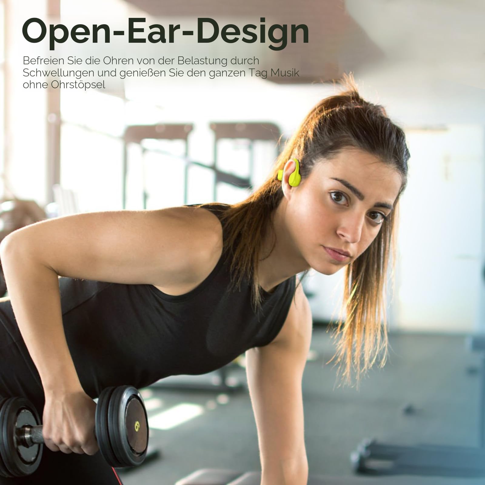 IFECCO Knochenschall Kopfhörer - Bone Conduction Headphones Bluetooth 5.4,IPX5 wasserdichte Knochenschall Headset mit Mikrofon,Sport Kopfhörer für Läufer Radfahren Fahrrad