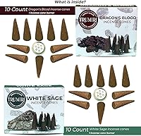 Vista 332 de TRUMIRI Incense Cones - Combo Pack of 20 Cone Incense - 10 Nag Champa + 10 Palo Santo - Insence Cones - Incense Cones Scented - Cone Incense Scents