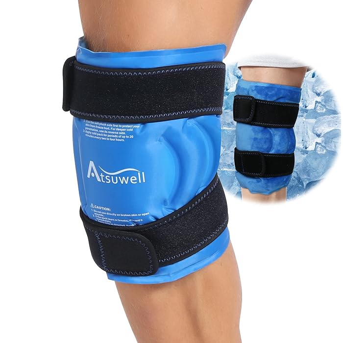 Buy Atsuwell Ice Pack for Knee Pain Relief, Reusable Gel Ice Wraps for