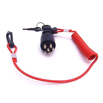 邦楽 BOAT 6CD 175974 5005801 Ignition Switch & Key Assembly with Lanyard