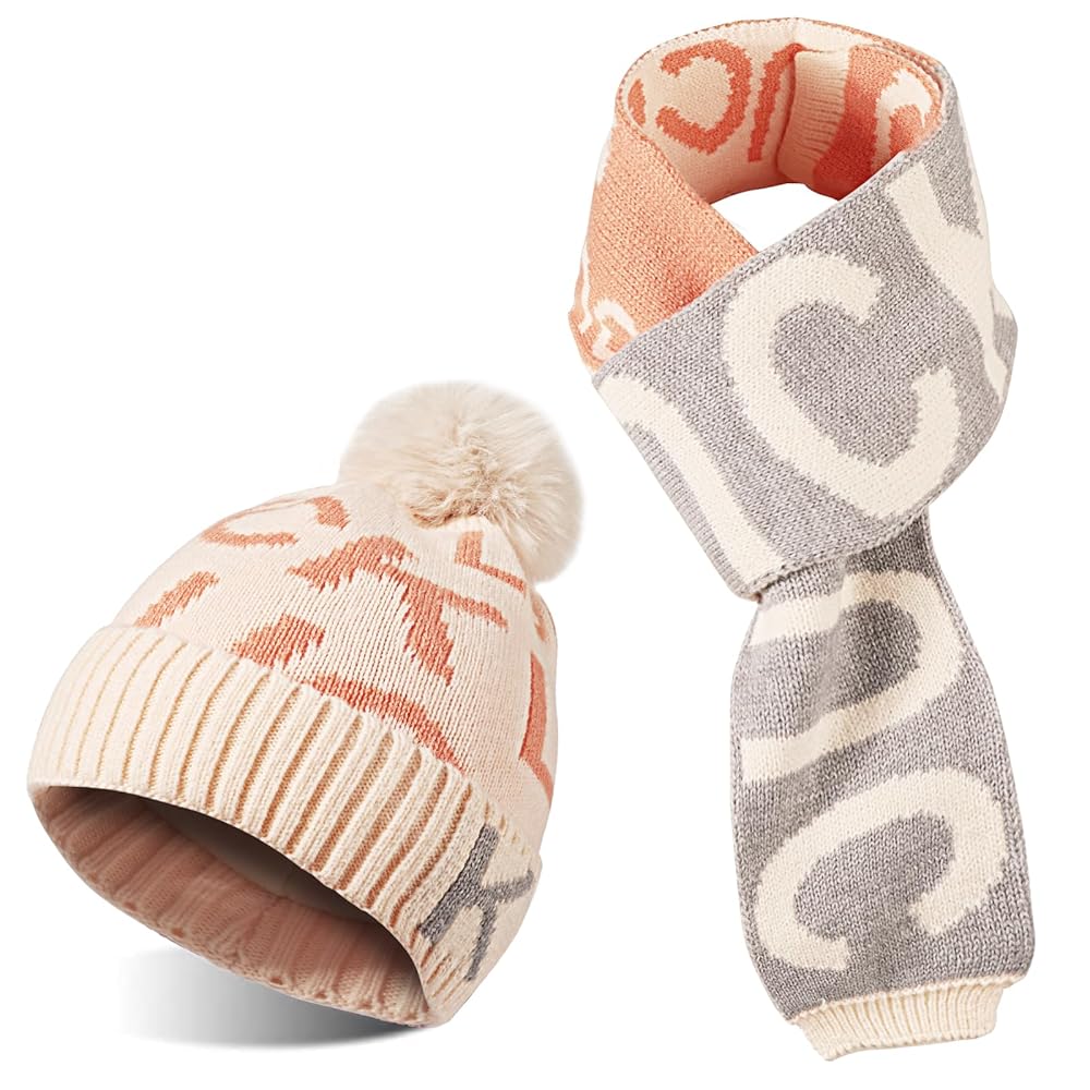 Chapeau Fille 6 Ans Ensemble Bonnet écharpe Gants Enfant 3-6 Ans - Polaire Chaude, Rose, Taille Unique Ensemble Bonnet Echarpe Fille