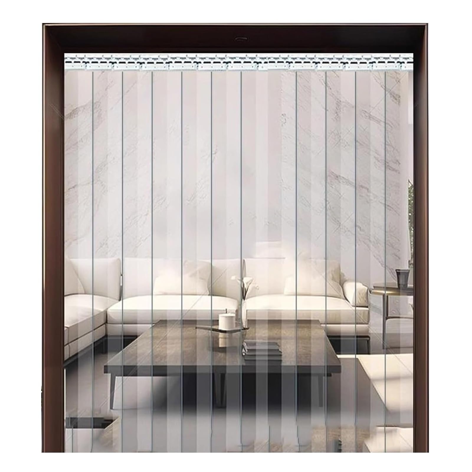 Fbhappiness Plastic Door Strips Pvc Door Curtain Thermally Insulated Vinyl Strip Door Curtain For Pet Home, Warehouse, Factories, 5Pcs