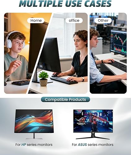 Miniatura 8 de Cable de fuente de alimentación para monitor de CC de 19 V para Asus Hp, pantalla LED HD reemplazo para HP 22cwa 23xi 23bw HP-Pavilion 20 pulgadas