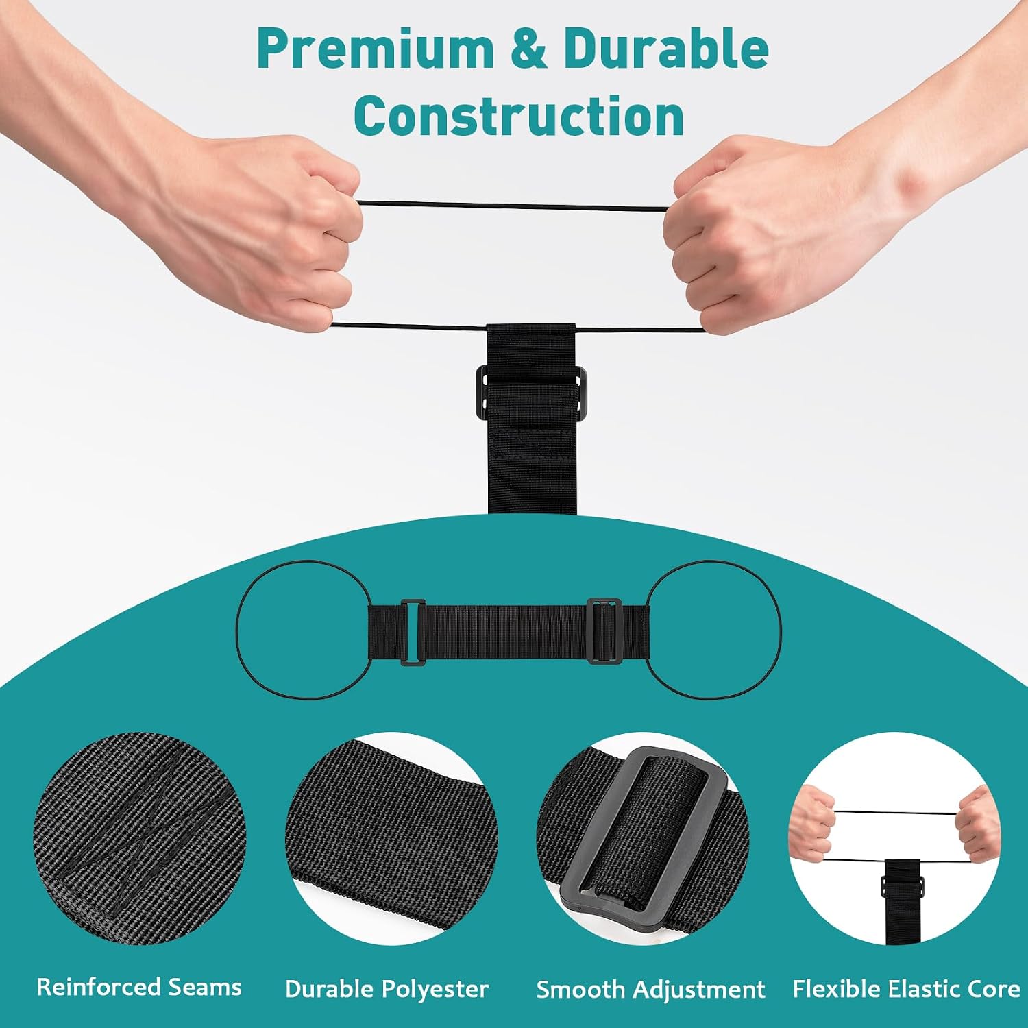 12 Pack Luggage Connector Straps, Adjustable Elastic Add a Bag Straps, Lightweight Wrap Straps to Fasten Handbag Backpack Purse Extra Bag on Suitcase Handle, Hands-Free Travel Essential