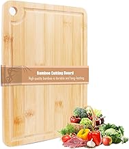 الواح تقطيع خشبية من الخيزران للمطبخ مع لوح خشبي للسجق والفواكه والخضروات والجبن من اكون متينة وخفيفة الوزن وامنة للاستخدام في غسالة الصحون