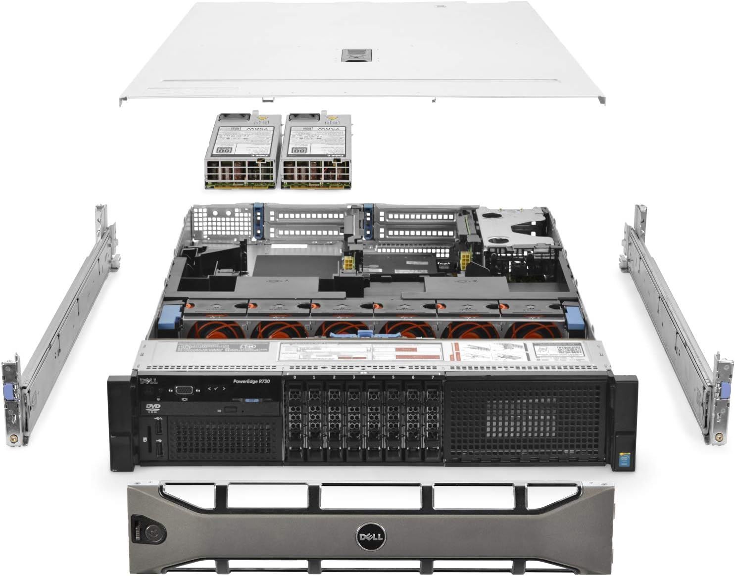 Dell PowerEdge R730 Server 2X E5-2630Lv3 1.80Ghz 16-Core 32GB 8X 2TB 12G HBA330 (Renewed)